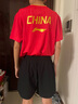 李寧（LI-NING）乒乓球服短袖國家隊同款專(zhuān)業(yè)大賽服比賽訓練運動(dòng)服套裝男女赤櫻紅 曬單實(shí)拍圖