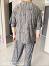 gxmy中國風(fēng)漢服套裝男士夏季薄款短袖長褲寬松時尚輕奢t恤破洞兩件套 灰色一套 L （建議-120斤） 曬單實拍圖