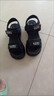 斷碼品牌2025新款真皮運動(dòng)涼鞋女夏季平底軟底厚底防滑沙灘鞋子 黑色【標準碼】 39 曬單實(shí)拍圖