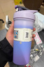 Blender Bottle 不銹鋼運動保溫杯水杯 便攜式男女健身杯子 帶不銹鋼攪拌球 25oz不銹鋼杯漸變紫739ml 曬單實拍圖