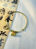 中國珠寶 SINO GEM古法黃金兩世歡手鐲女足金素圈蓮蓬手飾七夕情人節(jié)禮物送女友老婆 足金蓮蓬荷花+品牌禮盒 金重約0.5g 曬單實拍圖