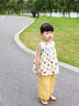 史努比女童連衣裙夏季2025新款洋氣兒童童裝碎花裙子女孩夏裝時(shí)髦公主裙 黃色 120 建議身高111-120cm 曬單實(shí)拍圖