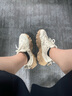 FILA斐樂(lè )女鞋老爹鞋貓爪鞋5代復古運動(dòng)鞋女休閑鞋 黑-BK 36.5 曬單實(shí)拍圖