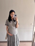 苒祺祺孕婦連衣裙夏款潮媽氣質(zhì)大碼裙子夏季寬松孕媽媽夏裝新款長裙薄款 灰色 L 曬單實拍圖