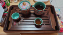 漢唐茶盤黑胡桃干泡盤儲水托盤家用小型實木茶托盤功夫茶具辦公室茶具 黑胡桃樂享大號36*22.5*4.5cm 曬單實拍圖