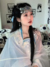 妃秀蝶（FEESHOUEY）新中式女裝漢服女中國風套裝【蝶戀花語】學生宋制春夏 粉色全套 M 曬單實拍圖