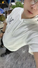安初夏夏季新款高級感網(wǎng)格連帽短袖t恤男士休閑時尚潮流半袖衣服男裝 白色【高品質(zhì)】 XL 建議【130-150斤】 曬單實拍圖