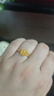 中國(guó)黃金（CHINA GOLD）黃金戒指女999足金拉絲小方糖開(kāi)口戒指七夕情人節(jié)禮物送女友老婆 小方糖戒指金重約3.6g*甄選禮盒 曬單實(shí)拍圖