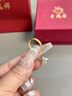 老鳳祥足金櫻花戒指黃金戒指純金女款2025送老婆女友閨蜜生日禮物中秋節 碎碎冰櫻花戒指（約1.1g）贈品牌禮盒 15# 曬單實(shí)拍圖