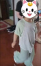 babycare山茶花短袖套裝2025春夏新款短袖短褲家居服寶寶睡衣 奶白綠 110  曬單實(shí)拍圖