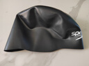 速比濤（Speedo）3D專業(yè)鋼盔泳帽競(jìng)賽型硅膠游泳帽 黑色 曬單實(shí)拍圖