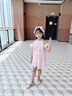 G.duck小黃鴨童裝女童夏裝雪紡連衣裙2026新款洋氣兒童公主裙寶寶夏季裙 粉色  120 (建議105-115cm 4-5.2周歲) 曬單實(shí)拍圖