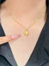 中國黃金China Gold四葉草黃金項鏈女2025新款鉆石吊墜生日禮物送女友老婆結婚紀念日 足金吊墜【送S925鏈】+證書禮盒 曬單實拍圖