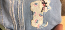瑪米瑪卡 MOMOCO兒童褲子女童夏季新款童裝中大童繡花時(shí)尚闊腿牛仔褲 藍(lán)色 120 曬單實(shí)拍圖