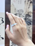七彩雲(yún)南翡翠戒指冰底飄花男女情侶款素圈玉指環(huán)對戒節(jié)日禮物 翡翠戒指 圈號14號 曬單實拍圖