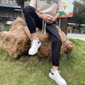 鵲笙冰絲褲子男夏季薄款迷彩速干工裝休閑褲男士夏天新款運動男褲夏款 卡其+綠色【冰絲兩件】 XL 【建議120-135斤】 曬單實拍圖