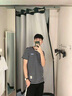 啄木鳥短袖T恤男條紋圓領(lǐng)男士上衣夏季男裝修身潮ins棉質(zhì)半袖體恤衫衣服 紅色+白色（兩件裝） 2XL （130-150斤） 曬單實(shí)拍圖