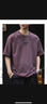 JEEP SPIRIT短袖T恤男士美式圓領(lǐng)上衣服夏季新款潮流寬松大碼潮牌男裝體恤 2635醬紫色 XL 曬單實(shí)拍圖