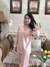 莫代爾睡衣女款春秋款女2025新款純棉帶胸墊女士長(cháng)袖秋季唯美家居服 主圖款YBZ:622柔粉 純棉帶胸墊長(cháng) L 建議100-120斤 曬單實(shí)拍圖