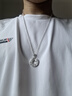 玖長時(shí)999純銀貔貅男士吊墜銀項(xiàng)鏈男潮嘻哈平安扣生日禮物送男友 配60cm999足銀鏈子 999足銀【配證書】 曬單實(shí)拍圖