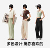 蕉內(nèi)5系女士直筒長(zhǎng)褲涼感吸濕速干褲顯高顯瘦百搭褲子女夏季 淺亞麻 L 曬單實(shí)拍圖