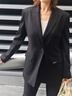 Laurèl【綿羊毛】25秋新款立裁修身收腰西裝女LWD363T00700 經(jīng)典黑 XS 曬單實拍圖