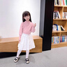 班尼路童裝女童裙子夏季兒童半身裙2025年新款洋氣學(xué)院風(fēng)短裙JK百褶裙 淺粉 BNL粉心兔寶寶QS 110 曬單實(shí)拍圖
