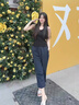 魯雅爾薄款速干哈倫運(yùn)動褲女夏季高腰顯瘦寬松休閑褲冰絲褲闊腿九分褲子 藏青色 L 曬單實拍圖