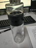 敘年茶水分離玻璃杯大容量男士便攜水杯車載辦公室泡茶杯500ml 500ml 黑色單層【加大茶倉】 曬單實拍圖