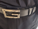 GUCCI古馳方形G搭扣雙面男士腰帶3.5厘米寬 黑色/棕色 90cm 曬單實拍圖