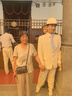 桂依鳥(niǎo)媽媽裝夏裝2025新款套裝中老年女裝40-60歲洋氣母親衣服國風(fēng)短袖 銀灰色 小衫+銀灰色闊腿褲 3XL 推薦120-130斤 曬單實(shí)拍圖