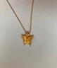 周大福小版金絲羽蝶蝴蝶黃金吊墜(工費380)約2.8g EOF1374七夕 曬單實拍圖