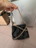 CHARLES&KEITH迷你菱格流浪包單肩斜挎雙肩包包女包生日七夕禮物CK2-60782390 Black黑色 S 曬單實拍圖