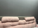 浪莎（langsha）床頭靠背軟包靠枕床上榻榻米靠墻軟包大靠背可拆洗腰靠沙發(fā)靠枕墊 楠妮-芥末黃【新款可拆洗】 120cm*50cm 含枕芯 -兩個(gè)枕頭 曬單實(shí)拍圖