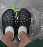 crocs卡駱馳洞洞鞋貝雅男鞋女鞋輕便耐磨一腳蹬拖鞋休閑鞋|10126 黑色-001 41 /42(260mm) 曬單實拍圖