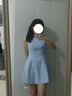 巧丂藍(lán)色無袖連衣裙女夏日絕美漂亮小裙子a字收腰掐腰小個(gè)子短裙穿搭 藍(lán)色 請按照詳情數(shù)據(jù)選碼 M 曬單實(shí)拍圖