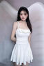 栢啟歆泳衣女連體裙高級質(zhì)感性感吊帶抹胸千金風(fēng)甜美女孩遮肚顯瘦泡溫泉 白色抹胸泳裙 均碼 【70-120斤】 曬單實拍圖