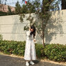 黛瓊2025夏季新款森系甜美超仙碎花氣質(zhì)吊帶連衣裙女百搭蕾絲防曬開(kāi)衫 兩件套[碎花吊帶裙+防曬開(kāi)衫] M 曬單實(shí)拍圖