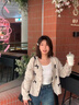 JAVC甜美可愛風(fēng)秋季針織開衫外套女秋冬寬松短款上衣蝴蝶結(jié)毛衣新款女 燕麥色 M 建議 95-110斤 曬單實(shí)拍圖