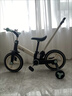納豆（nadle）兒童平衡車寶寶1-3歲滑步車可折疊3-6歲多功能二合一自行車童車 12寸 橄欖綠（滑行+騎行+推行） 曬單實(shí)拍圖