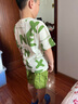 樂(lè)班比男童夏季網(wǎng)紅炸街套裝2025新款中大童兒童夏款帥氣男孩時(shí)髦夏裝潮 綠色 140 (建議身高135CM) 曬單實(shí)拍圖
