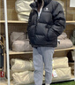 駱駝火山羽絨服2.0男【王俊凱同款】王者凱甲2.0情侶外套冬城市輕戶外 暗夜黑/暗夜黑，男女同款 M 曬單實拍圖