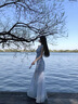 蕓蕁裙子女夏季2025新款法式鳶尾藍(lán)網(wǎng)紗拼接透紗連衣裙兩件套女超仙不 暈染藍(lán)色罩衫+連衣裙[兩件套] M [建議90-105斤穿] 曬單實(shí)拍圖