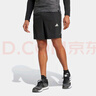 阿迪達斯 （adidas）男褲夏季快干透氣運動寬松五分褲IW5906 黑色 XL  曬單實拍圖