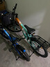 永久青少年兒童自行車男女孩碟剎山地車變速減震學生腳踏車越野單車 綠橙 單速 輻條輪 95%免裝+LED燈 20寸【建議身高130-145cm】 曬單實拍圖