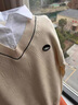 皮爾卡丹（pierre cardin）羊毛衫女秋冬時(shí)尚假兩件襯衫領(lǐng)毛衣寬松短款針織打底衫上衣 灰色 S (適合85-98斤) 曬單實(shí)拍圖