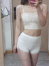 JIOESC蕾絲邊少女冰絲安全褲女夏秋薄款防走光高腰提臀保險打底短褲外穿 白色 均碼 【80-125斤】 曬單實(shí)拍圖