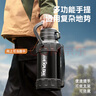 恩爾美（nRMEi）保溫杯壺大容量男316不銹鋼保溫瓶家用熱水瓶戶外車載便攜旅行壺 曜石黑【抗菌99%/316】1600ml 曬單實(shí)拍圖