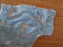 ASK JUNIOR兒童裙子女童2025夏背心裙海邊度假風碎花連衣裙 150  藍色  曬單實拍圖