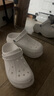 卡駱馳（CROCS）貝拉洞洞鞋厚底拖鞋|210062  白色-100 37/38(230mm)  曬單實(shí)拍圖